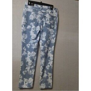 Women's d.jeans Floral Ankle Jeans Size 6 Blue White